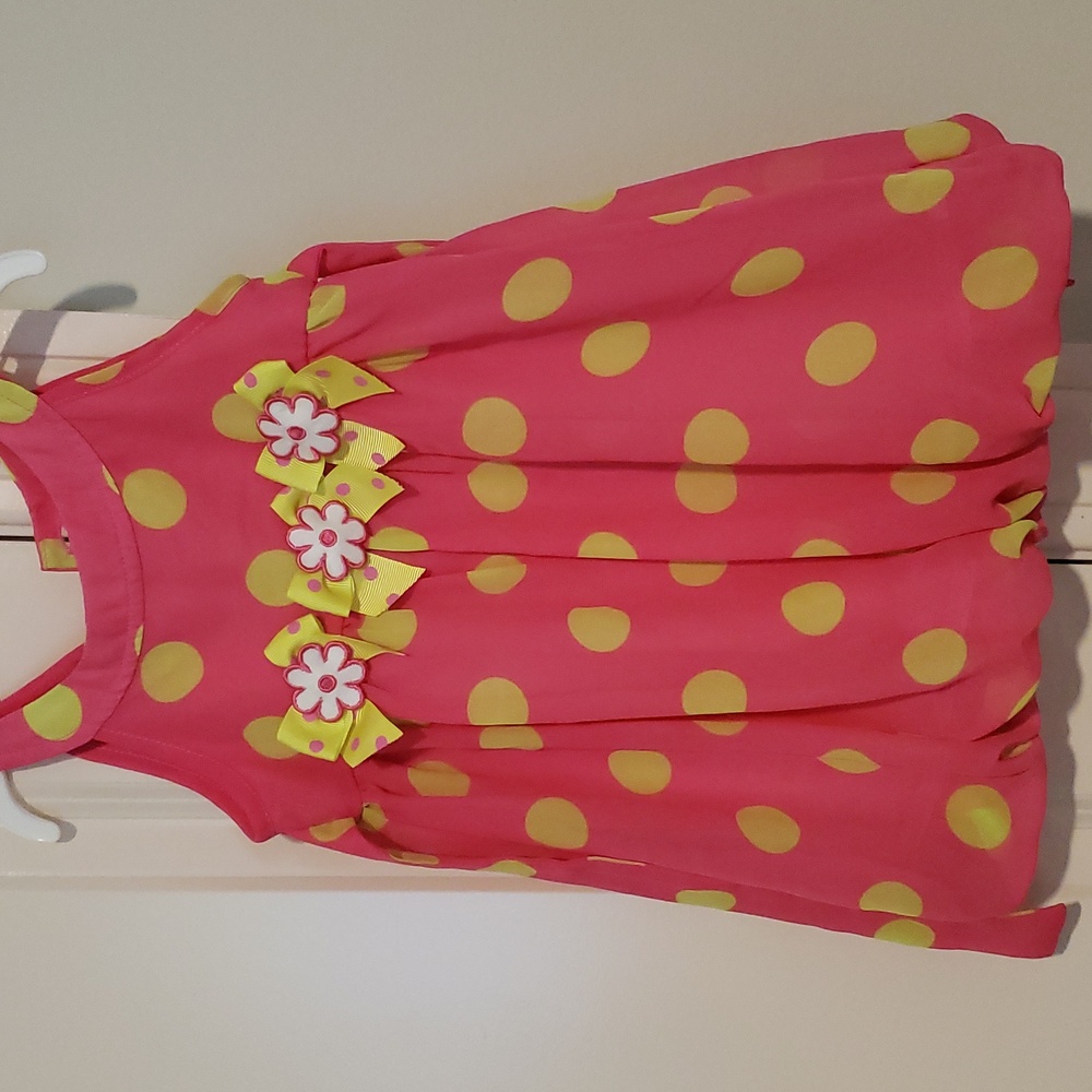 Good Lad 18m pink yellow polka-dot bubble